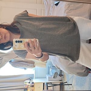 OAK Heather Grey Box Tee Sz XS